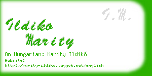 ildiko marity business card
